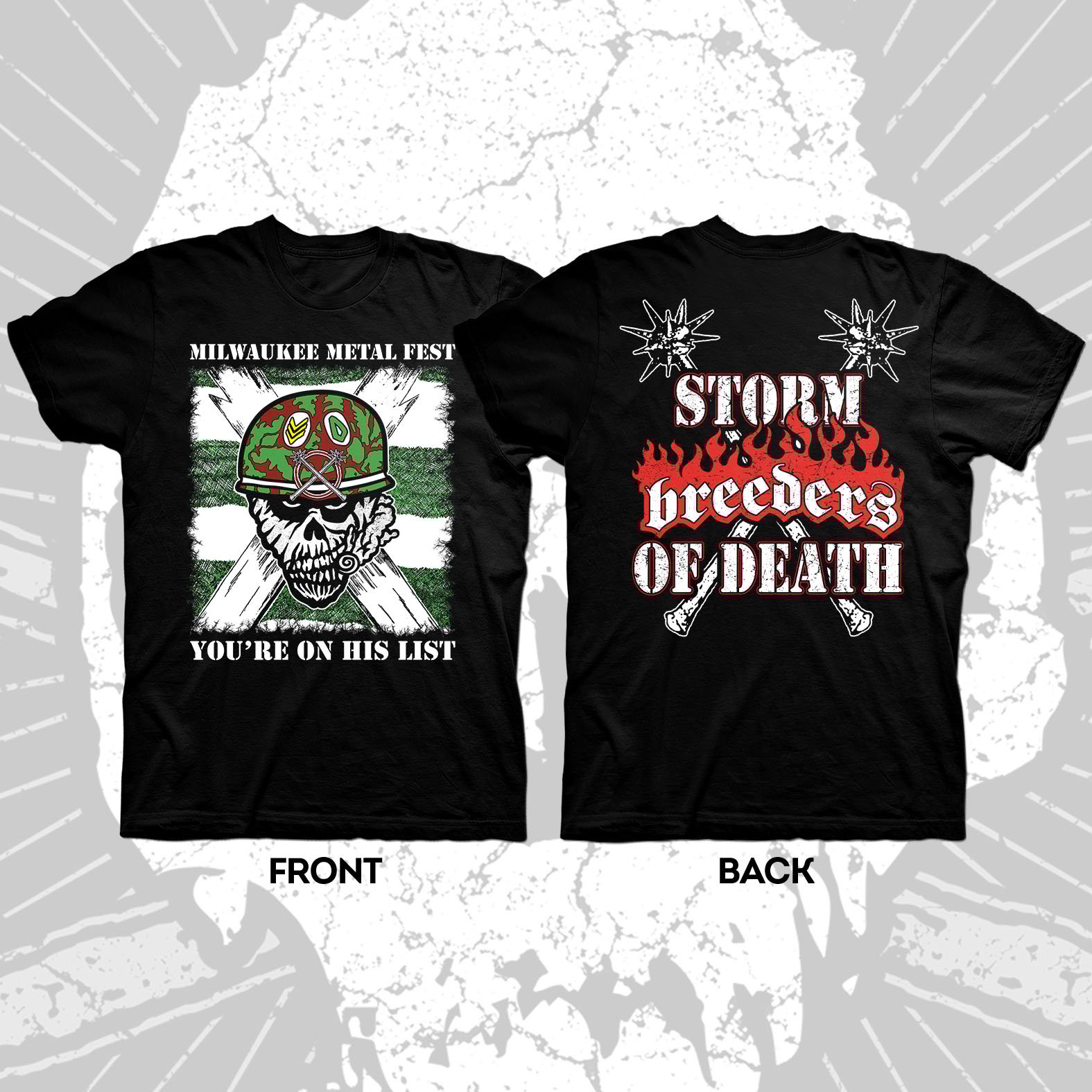 【MASKED2025】Artist T-shirts STORMBREEDERS OF DEATH MMF 2025 T-SHIRT | Martyr Hardcore Metal